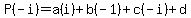 P%28-i%29=a%28i%29%2Bb%28-1%29%2Bc%28-i%29%2Bd