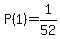 P%281%29=1%2F52