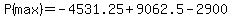 P%28max%29+=+-4531.25+%2B+9062.5+-+2900