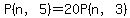 P(n,5)=20P(n,3)