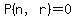 P(n,r) = 0