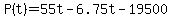 P%28t%29=55t-6.75t-19500