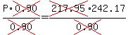 P*cross(0.90)/cross(0.90)=cross(217.95)242.17/cross(0.90)