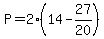 P=2(14-27/20)