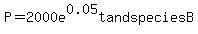 P=2000e%5E0.05t+and+species+B%2C+P=5000e%5E0.02t