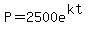 P=2500e%5E%28kt%29