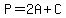 P=2A%2BC