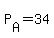 P[A]=34