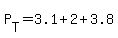 P[T]=3.1+2+3.8