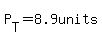 P[T]=8.9units