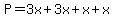 P = 3x + 3x + x + x