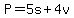 P+=+5s+%2B+4v