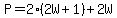 P+=+2%282W%2B1%29%2B2W