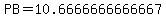 PB=10.6666666666667
