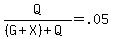Q%2F%28%28G+%2B+X%29+%2B+Q%29+=+.05
