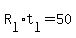 R[l]*t[l]=50