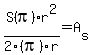 S(pi)r^2/2(pi)r = A[s]