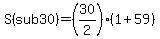 S%28sub+30%29=%2830%2F2%29%281%2B59%29