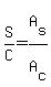 S/C = A[s]/A[c]