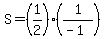 S=%281%2F2%29%2A%281%2F%28-1%29%29