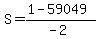 S=%281-59049%29%2F%28-2%29