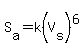 S[a]=k(V[s])^6