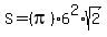 S+=+%28pi%296%5E2%2Asqrt%282%29