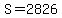 S+=+2826