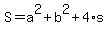 S+=+a%5E2+%2B+b%5E2+%2B+4%2As
