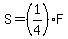 S+=+%281%2F4%29F
