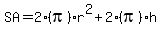 SA=2%28pi%29r%5E2%2B2%28pi%29h