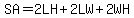 SA=2LH+2LW+2WH