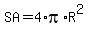 SA=4*pi*R^2