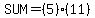 SUM+=+%285%29%2811%29