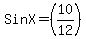 SinX+=+%2810%2F12%29