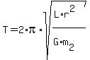 T=2%2Api%2Asqrt%28%28L%2Ar%5E2%29%2F%28G%2Am%5B2%5D%29%29