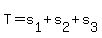 T = s[1] + s[2] + s[3]