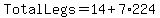 TotalLegs+=+14+%2B+7%2A224