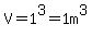V=1%5E3=1+m%5E3