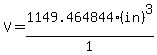 V=1149.464844(in)^3/1