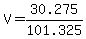 V=30.275/101.325