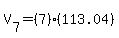 V[7] = (7)(113.04)