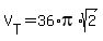 V%5BT%5D=36%2Api%2Asqrt%282%29