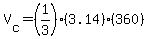 V%5Bc%5D+=+%281%2F3%29%283.14%29%28360%29