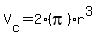 V[c] = 2(pi)r^3