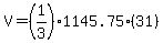 V+=+%281%2F3%291145.75%2831%29