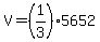 V+=+%281%2F3%295652