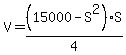 V+=+%2815000+-+S%5E2%29%2AS%2F4
