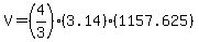 V+=+%284%2F3%29%283.14%29%281157.625%29