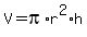 V+=+pi%2A+r%5E2%2A+h+